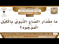 1652 3022 ما مقدار الصاع النبوي بالكيل الموجود الشيخ صالح الفوزان mp3