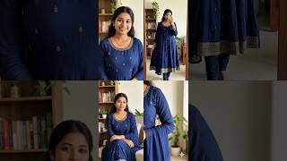 Blue Anarkali Aesthetic Mirror Selfie Realistic Desi Girl iPhone Photo Collage #gemini #ytshorts #ai