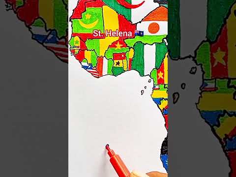 Draw Flag Map Of St Helena Islands Sthelena Island
