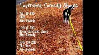Full November Comedy Shows - Jay Donaldson Stand Up and Improv Comedy Guide