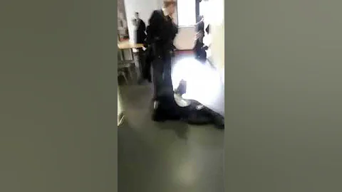 Kid gets dragged around school