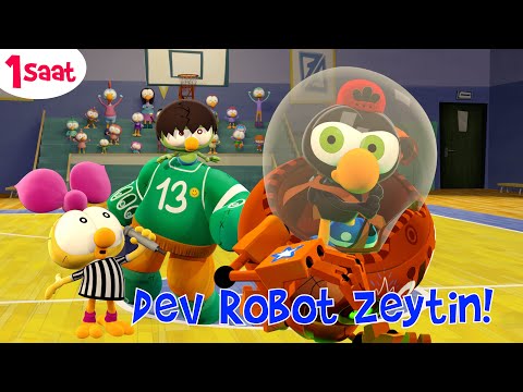 1 SAAT ÇİZGİ FİLM 😇😇😇#34 - Dev Robot Zeytin Sahnede! 🦾😎| TRT Çocuk - Disney Channel