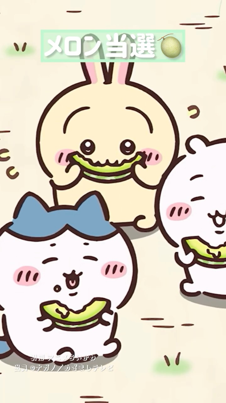 皆でメロン🍈 #shortvideo #viralvideo #ちいかわ #ハチワレ #うさぎ