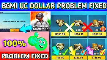 BGMI UC PURCHASE || BGMI UC PURCHASE DOLLAR PROBLEM | BGMI DOLLAR PROBLEM