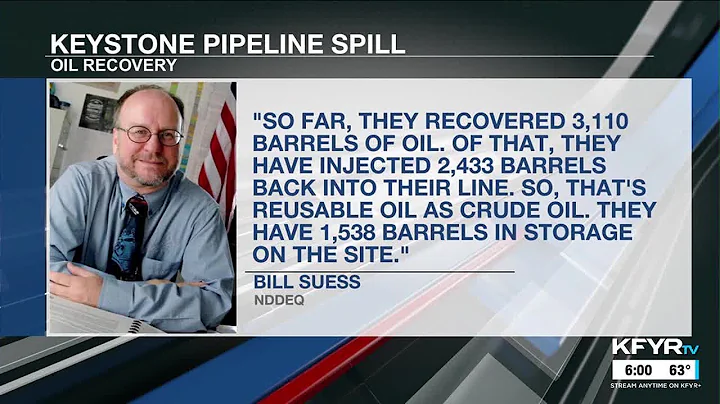 Keystone Pipeline has re-injected spilled oil into line as cleanup, investigation continues