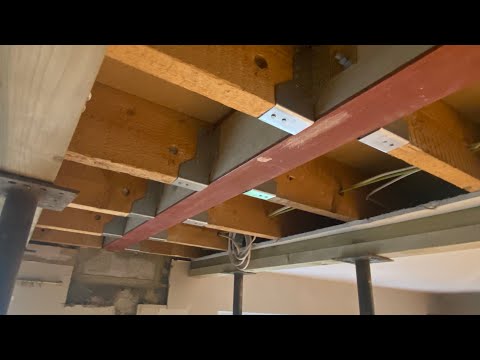 Installing a steel beam in the ceiling