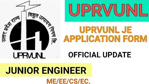 UPRVUNL JE NEW NOTIFICATION IS OUT | APPLICATION FORM STARTED | GOOD NEWS 🔥 @Railwaysengar