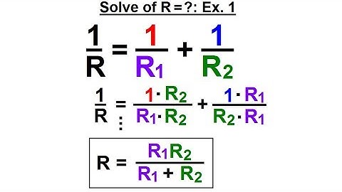 Algebra - Ch. 12: Rational Expression: Addition and Subtraction (20 of 27) Solve for R=?, Ex. 1