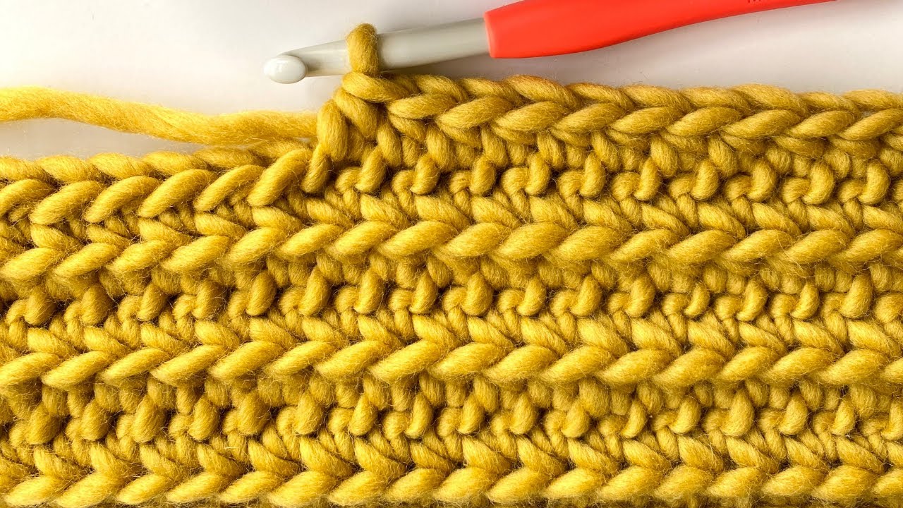 Front Two Loop Half Double Crochet Stitch - YouTube