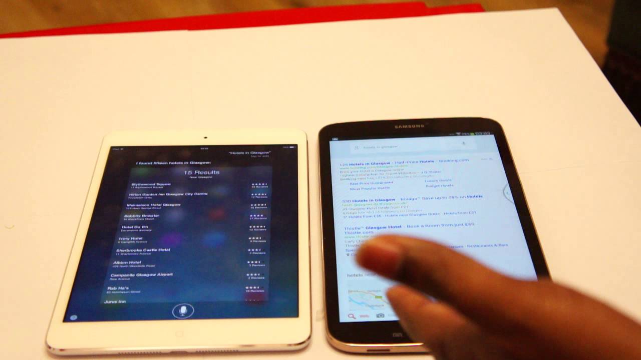 Apple Siri vs Google Now voice commends test