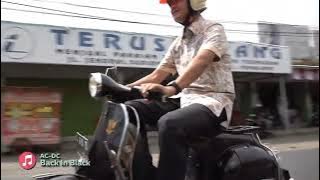 Momen ketika Bapak Gubernur Ganjar naik Vespa di Pemalang