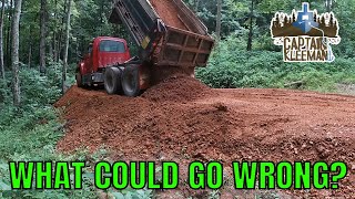 Renting Volvo 140 and Dump Truck to work on homestead road base project