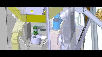 Mô phỏng robot cấp phôi máy CNC Brother M140X2