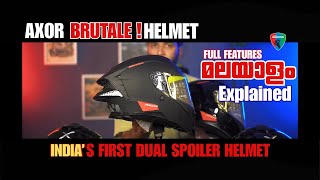 AXOR BRUTALE HELMET! Latest launch | DUAL spoiler | Infinite features | price | new | india | #bike
