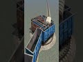 Crazy Train Crossing Through Dangerous Circle Railroad 💥😳 BeamNG.Drive Train simulator 3D #shorts