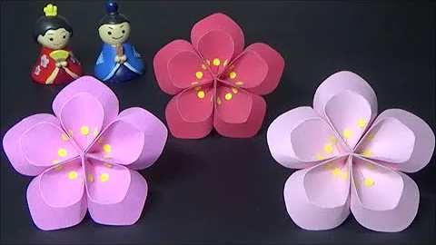 画用紙 春の飾り 簡単 可愛い 桃の花の作り方 Diy Drawing Paper Spring Decoration Simple Cute Peach Blossom Mp3
