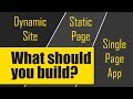 Dynamic Websites vs Static Pages vs Single Page Apps (SPAs)