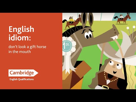 English Idiom: Don't Look A Gift Horse In The Mouth