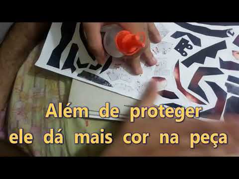 Dica de como proteger o papercraft contra água e manchas do tempo com silicone liquido