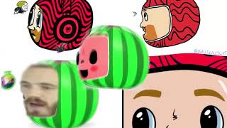 Cocomelon Versus Pewdiepie special effects - Pewdiepie intro split screen - Cocomelon logo Inverted