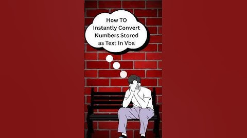 How To Instantly Convert Numbers Stored as Text in VBA.#shorts #excel #vba #automation #macro