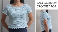 Easy Crochet Scallop Top DIY Tutorial - Durasi: 16.44. 