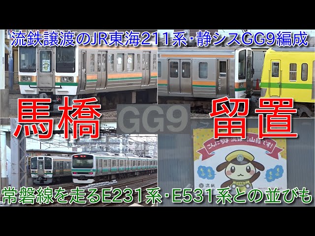 鉄道　211系　書類 JR東海静岡車両区211系5000番台SS7編成＋6000番台GG4編成（海側
