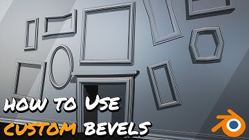 How to use CUSTOM BEVELS to create FAST frames in Blender 4.0