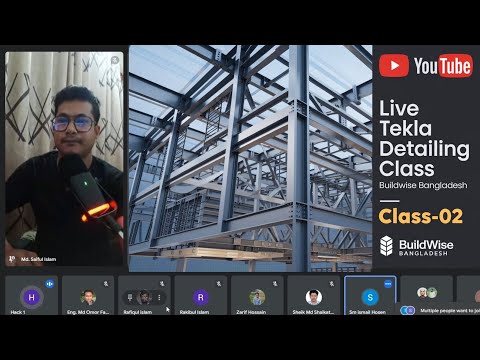Steel Building Detailing (PEB) Live Class 02 I Tekla Live Detailing I PEB Steel Detailing