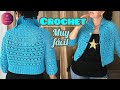 🧥Suéter a Crochet o ganchillo Crochet Cárdigan Jacket, Saco,Chaqueta o Abrigo/TALLAS -XS A 4XL.