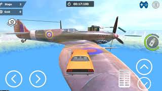 Impossible Tracks Car Game: Crazy Stunts Car Racing Games Yellow Car Driving - Android Gameplay screenshot 2