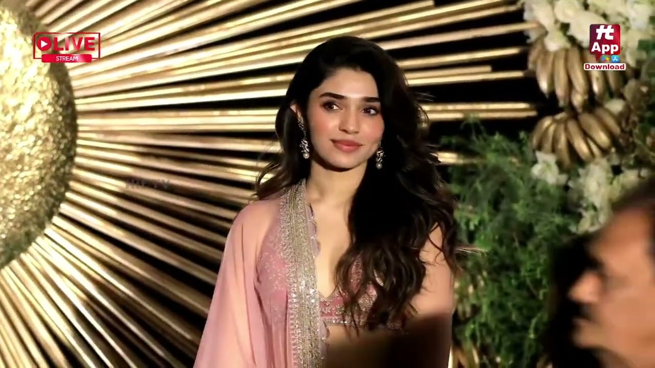 Actress #KrithiShetty #karthi  Visuals At Vijay Deverakonda & Rashmika Mandanna Wedding Reception