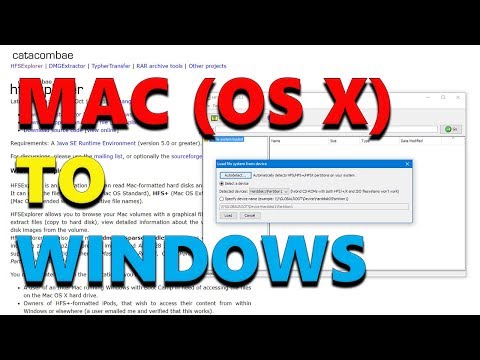 How to Access Mac Files (OS X / HFS+)  on a Windows Computer