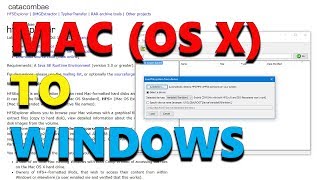 How to Access Mac Files (OS X / HFS )  on a Windows Computer