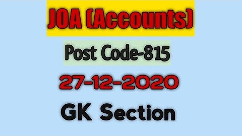 Hpsssb JOA (Accounts)||Post Code-815|| Gk section fully solved 🔥🔥