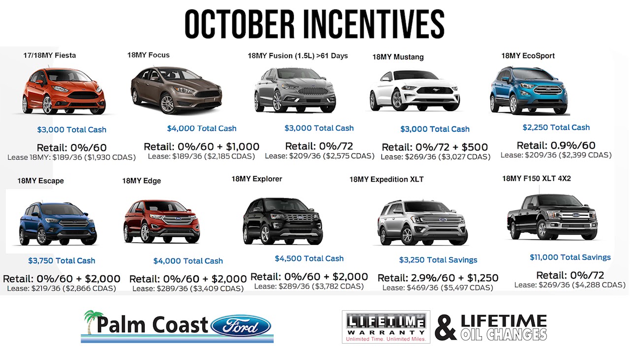 October Incentives Palm Coast Ford YouTube