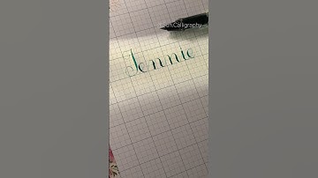 Write name “Jennie” #shorts #calligraphy #handlettering #copperplate #flourishing