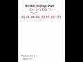 Number Analogy Basic question #shorts