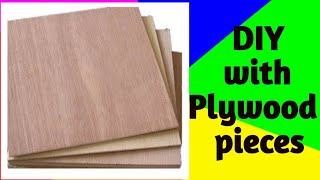 DIY with waste plywood piece/welcome plate with plywood/Craft idea with plywood pieces