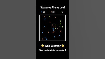 Round 20: Water vs Fire vs Leaf #shorts #simulation #adhd #satisfying #battle #ASMR