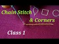 Chain Stitch | How to stitch Curves |  Maggam Works |Aari Class -1