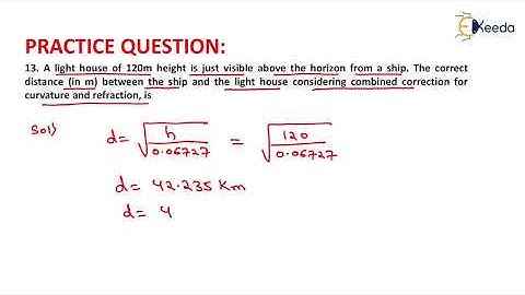 13th Numerical Previous Year Gate Questions of GE - GATE Geomatics Engineering