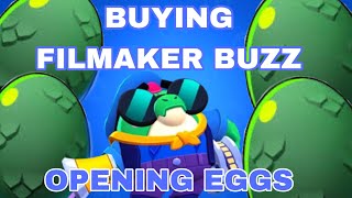 Buying filmmaker buzz and opening 4 monster eggs in brawl stars #brawlstars #opening