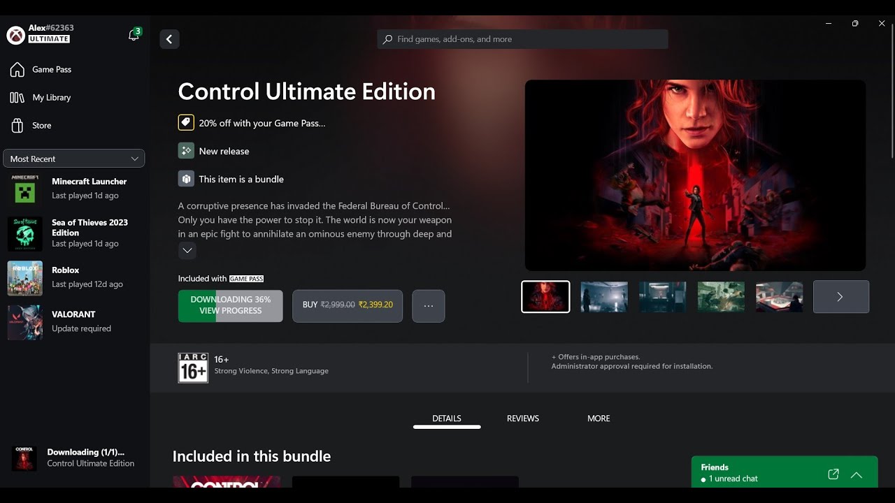 Fix Control Ultimate Edition Not Installing On Xbox App/Microsoft Store ...