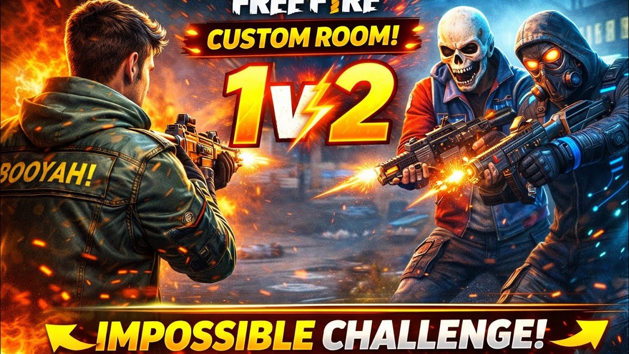 FREE FIRE 1v2 CUSTOM ROOM CLUTCH 🔥 PRO HEADSHOT GAMEPLAY | FF INDIA ...