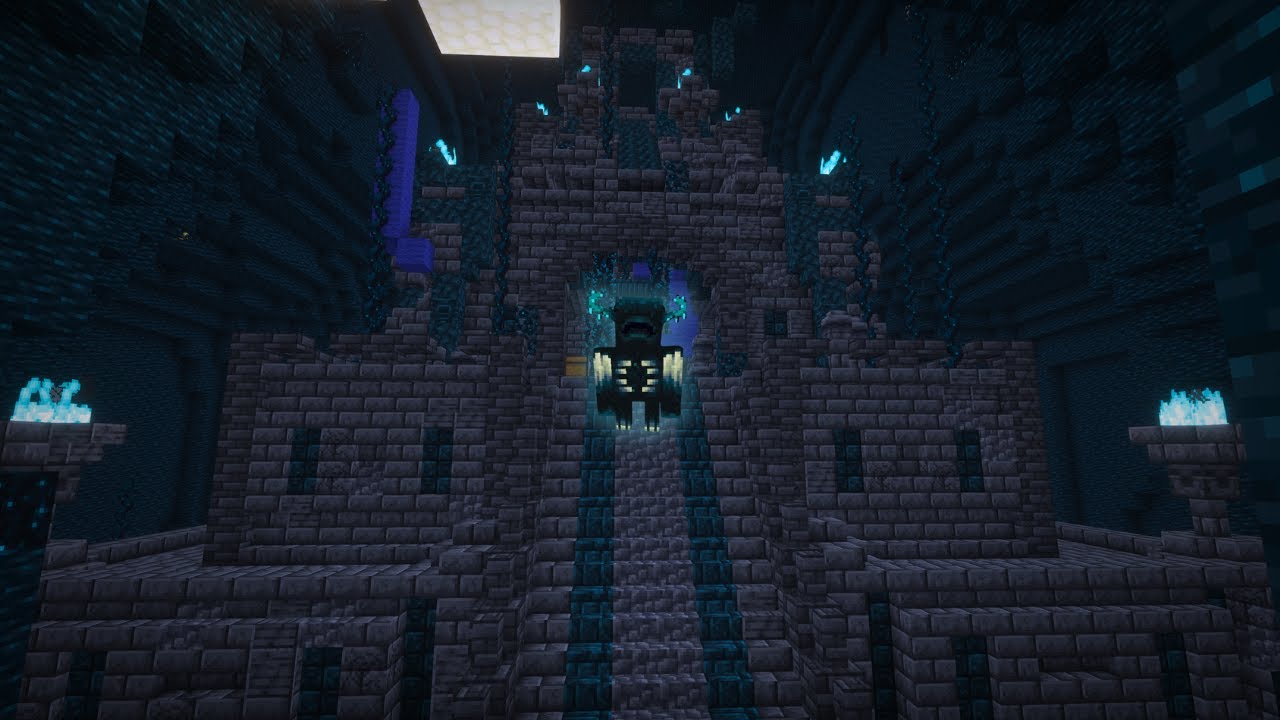 We fought the Warden in his Ancient Temple | Minecraft - YouTube