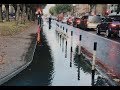 Draining a flooded cycleway