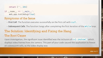 Troubleshooting the Flask Web Application Hanging Issue When Called Multiple Times