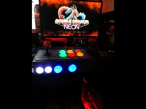 Test eines selbstgebauten Arcade Sticks (Nr 2 LED beleuchtet)