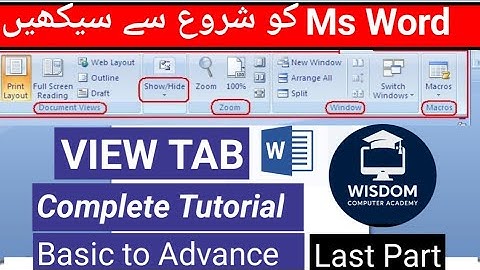 View Tab in MS Word | Zoom, Layouts, Ruler & Window Options | Complete Tutorial